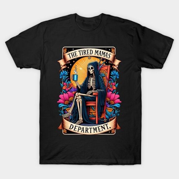 Unbranded Tops - The Tired Mamas Dept Mom Tarot Card Mothers Day T-shirt